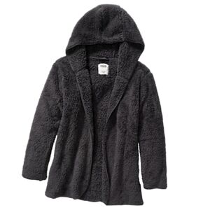 Oversized Sherpa Hooded Cardigan in Dark Grey by PINK Victoria’s Secret – Cozy
